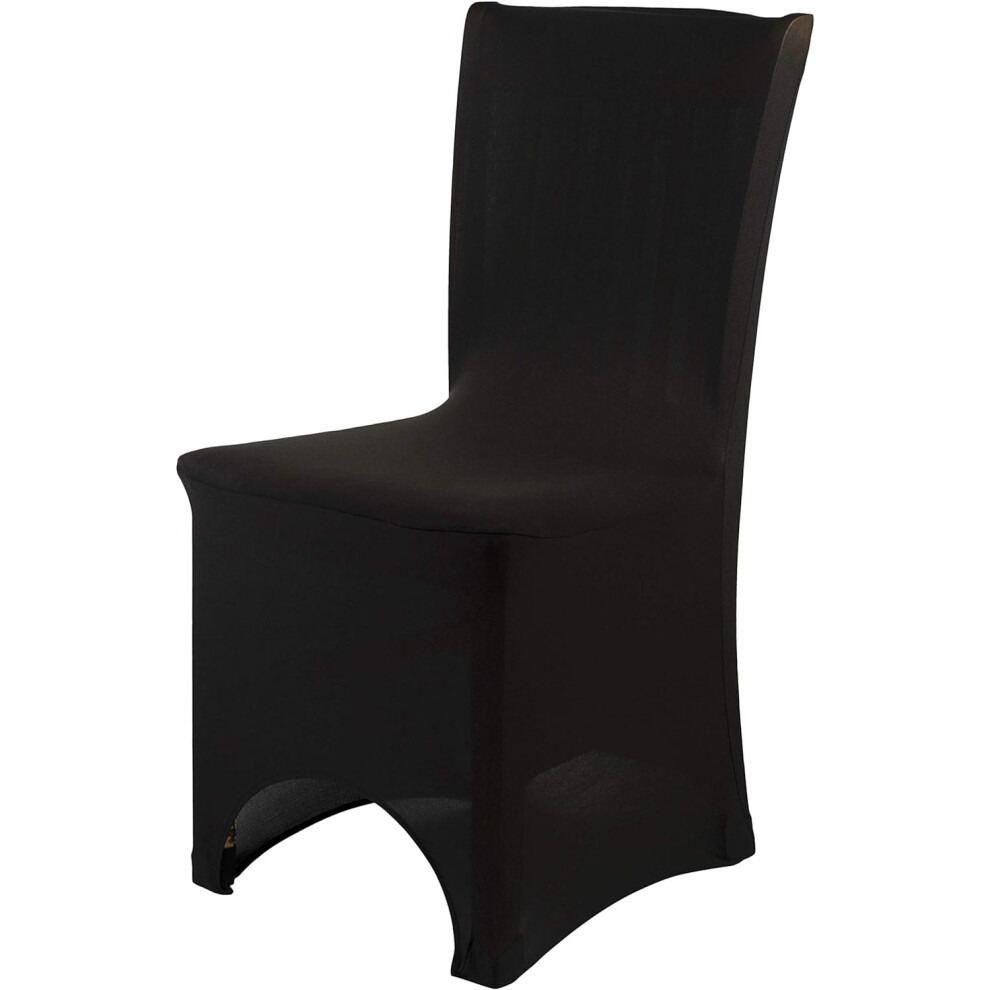(Black, 4pcs) Spandex Chair Cover, Stretch Fabric Protective Slipcovers Removable Washable Elastic Dining Chair Cover for Weddings Banquets Hotel Parties Décor