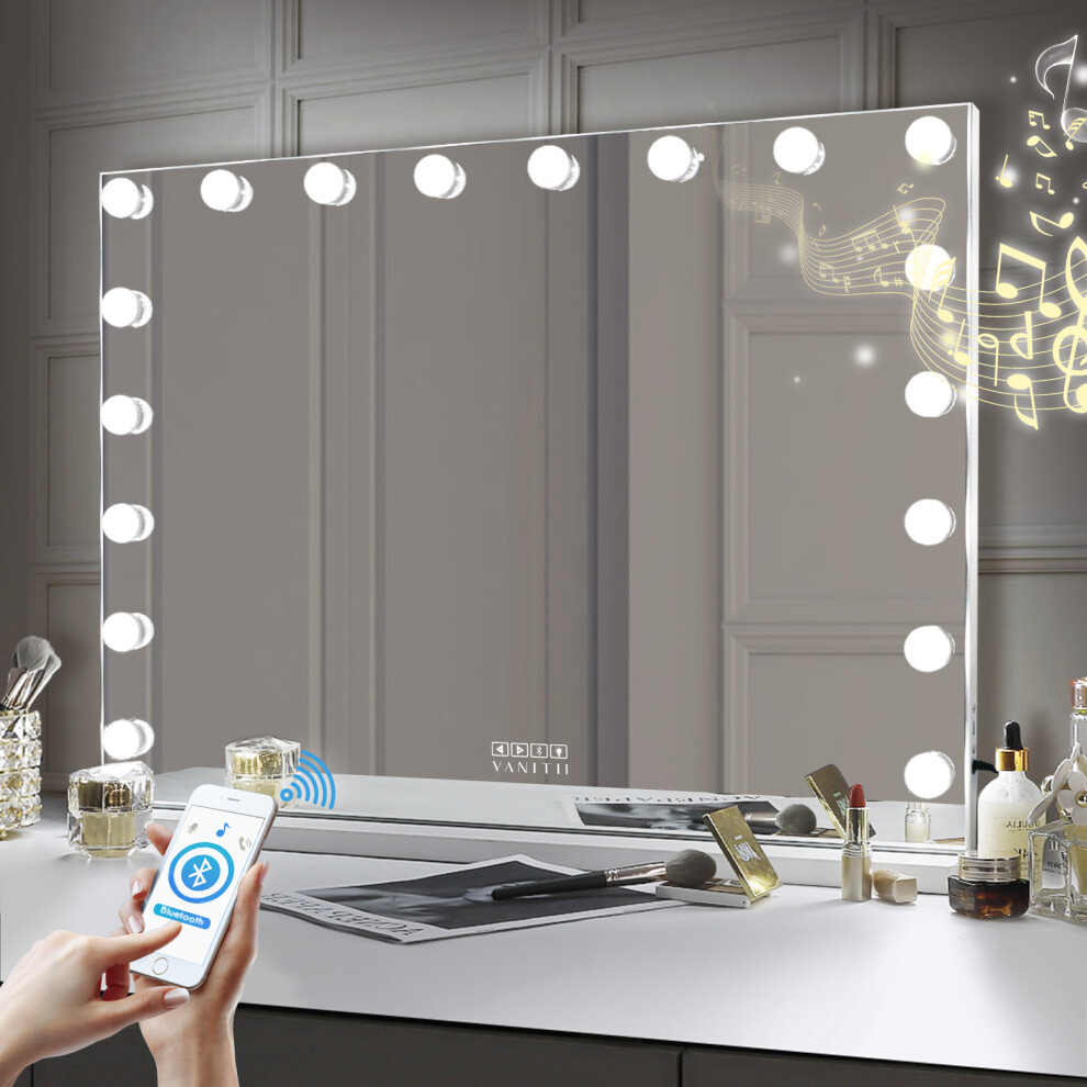 VANITII 80x58cm Bluetooth Hollywood Vanity Mirror with Lights
