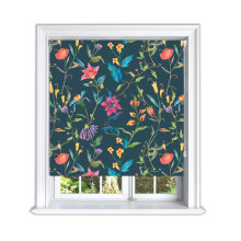 (180 cm Width x 160 cm Drop, Dark Tropical) Lister Cartwright Dark Tropical Blackout Roller Blinds Windows Blind Easy Fit Child Safety Included