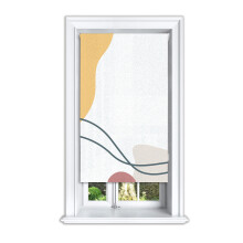 (90 cm Width x 160 cm Drop, Colour Block) Lister Cartwright Colour Block Blackout Roller Blinds Windows Blind Easy Fit Child Safety Included