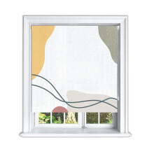 (150 cm Width x 160 cm Drop, Colour Block) Lister Cartwright Colour Block Blackout Roller Blinds Windows Blind Easy Fit Child Safety Included
