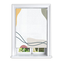 (120 cm Width x 160 cm Drop, Colour Block) Lister Cartwright Colour Block Blackout Roller Blinds Windows Blind Easy Fit Child Safety Included