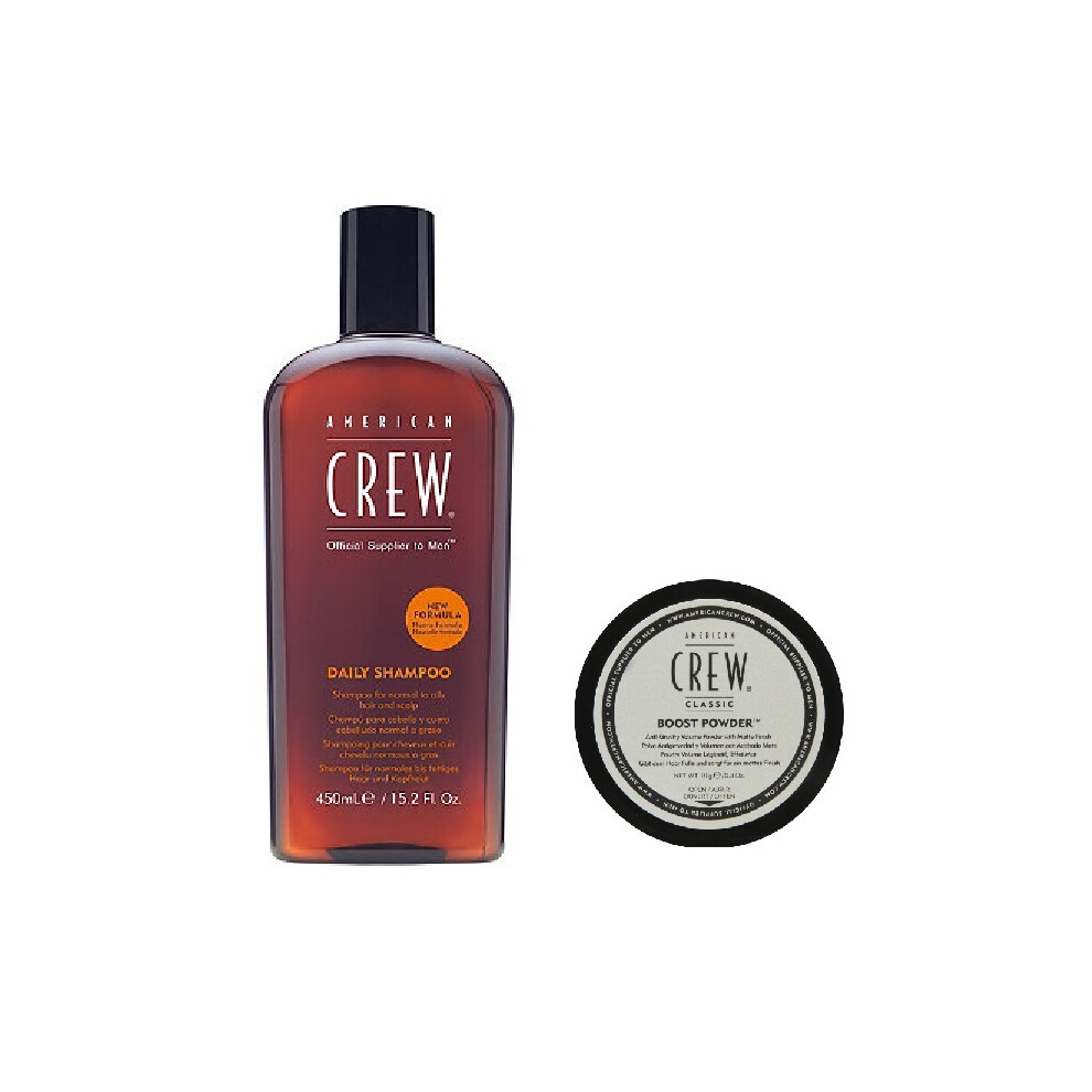 American Crew Daily Moisturizing Shampoo 450ml and Boost Powder 10g