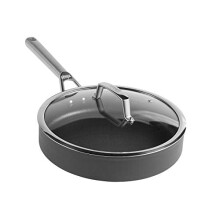 Ninja ZEROSTICK Premium Cookware 26cm Sauté Pan with Glass Lid, Long Lasting, Non-Stick, Hard Anodised Aluminium, Induction Compatible