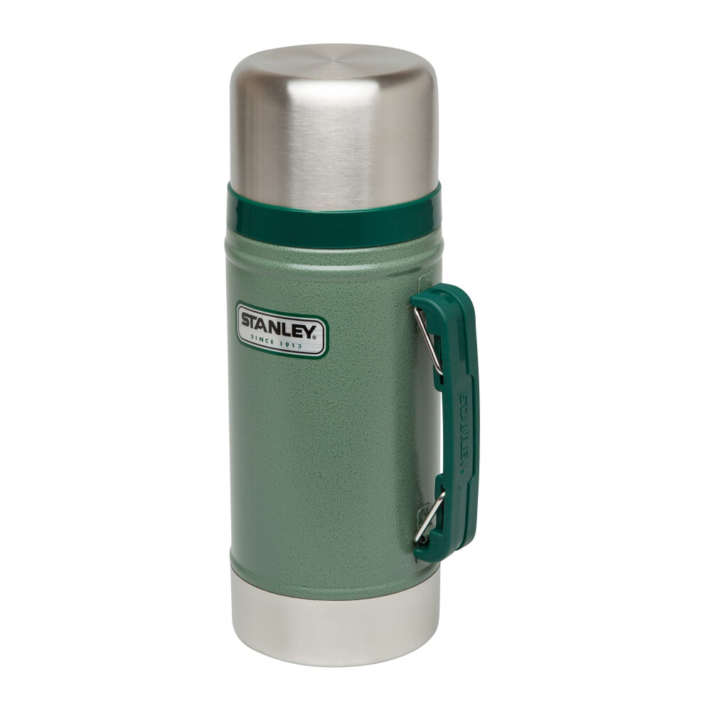 Stanley Classic Legendary Food Jar 0.7L Hammertone Green - BPA Free Stainless Steel Food Flask - Hot for 15 Hours - Leakproof Lid Doubles as Cup