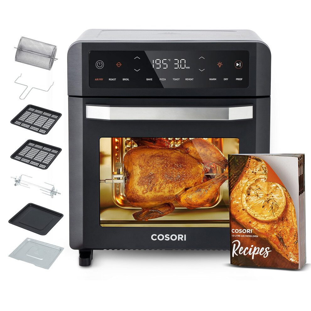 COSORI Air Fryer Oven,12L Large Capacity with 1800W Powerful Dual Heating,11-in-1 Rotisserie Air Fryer,Convection Fan ,220