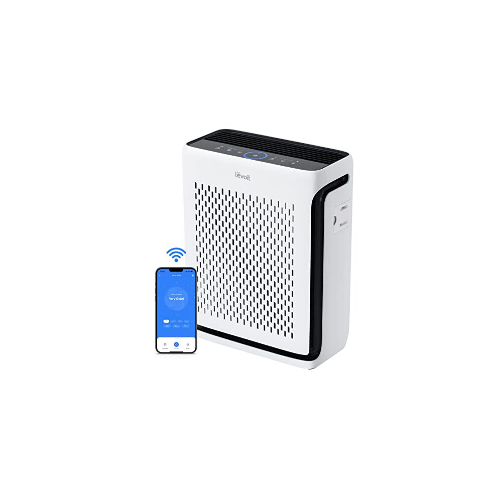 LEVOIT Smart Air Purifiers for Large Home Bedroom 52mÂ², HEPA Filter with 23dB Sleep Auto Mode & Pet Mode, Pet Hairï¼Pollenï¼Dust, Smoke