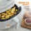 Tower Tower T17126WHT Vortx Air Fryer with Manual Controls, 1500W, 3.8L, White 3