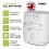 Tower Tower T17126WHT Vortx Air Fryer with Manual Controls, 1500W, 3.8L, White 2