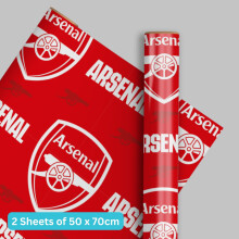 Arsenal FC Gift Wrap Set - 2 Sheets & 2 Tags for Arsenal Fans (ASW01)