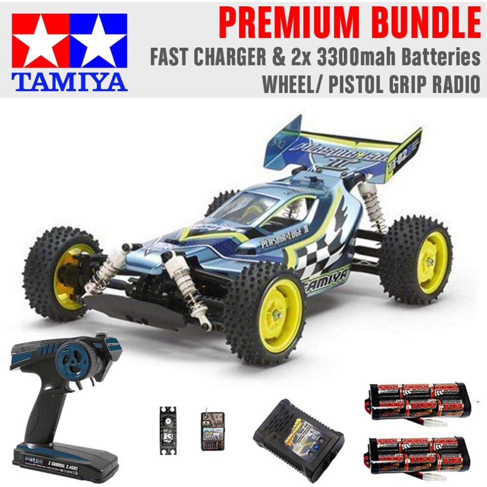 TAMIYA RC 58630 Plasma Edge II TT-02B 1:10 Premium Wheel Radio Bundle