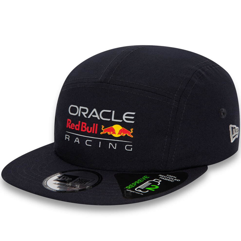 New Era Mens Red Bull Racing Repreve Camper Adjustable Baseball Cap - Black