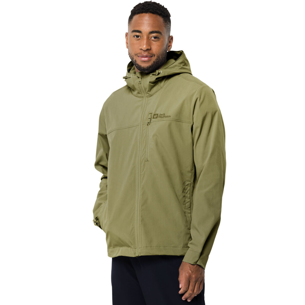Jack Wolfskin (Xl, Bay Leaf) Mens Desert Wind Hooded Windproof Walking Hiking Jacket Not,Specified