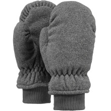 (4-6 Yrs, Heather Grey) Barts Kids Childrens Soft Fleece Elasticated Cuff Warm Winter Mittens