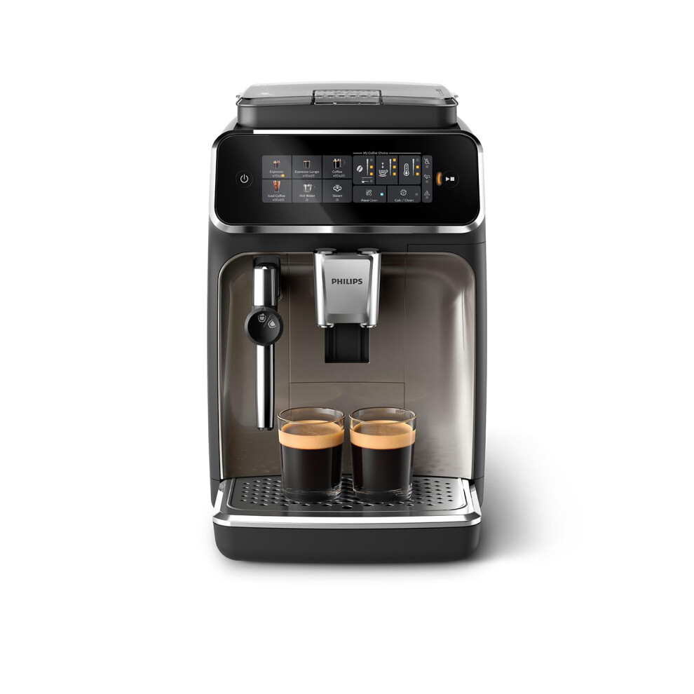 PHILIPS 3300 Series Fully Automatic Espresso Machine - 5 Beverages, Intuitive Touch Display, Classic Milk Frother, SilentBrew, 100% Ceramic Grinder