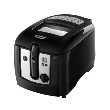 Russell Hobbs Electric Deep Fat Fryer, 3L capacity/can cook 1.2kg food, Digital timer, Large observation window, Non-stick coated pan, 2300W, 24580