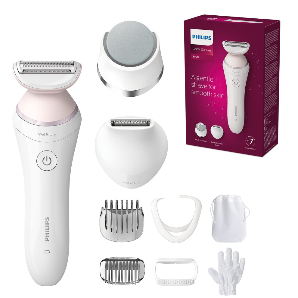 Philips Lady Shaver Series 8000 BRL176/00 Cordless Shaver with Wet and Dry use BRL176/00, White