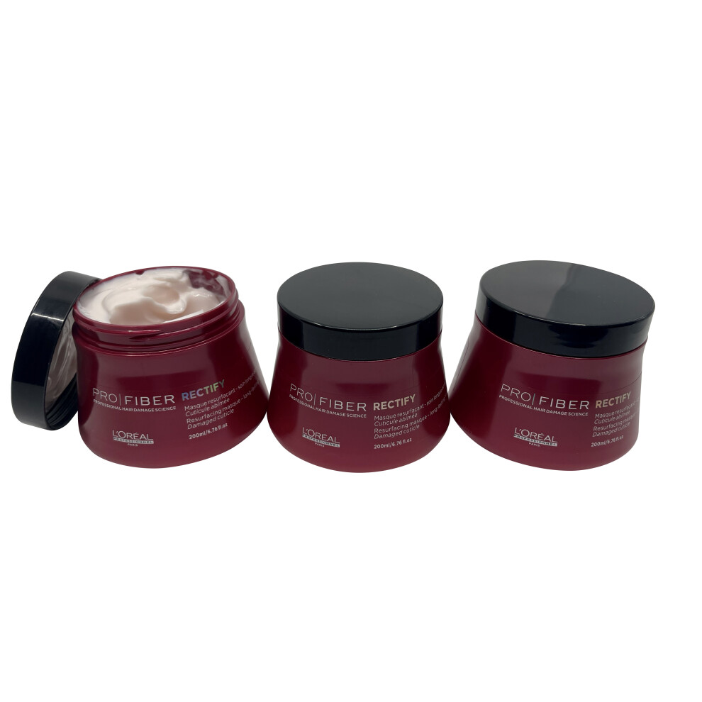 L'Oreal Professional Pro Fiber Rectify Resurfacing Mask 6.76 OZ Set of 3