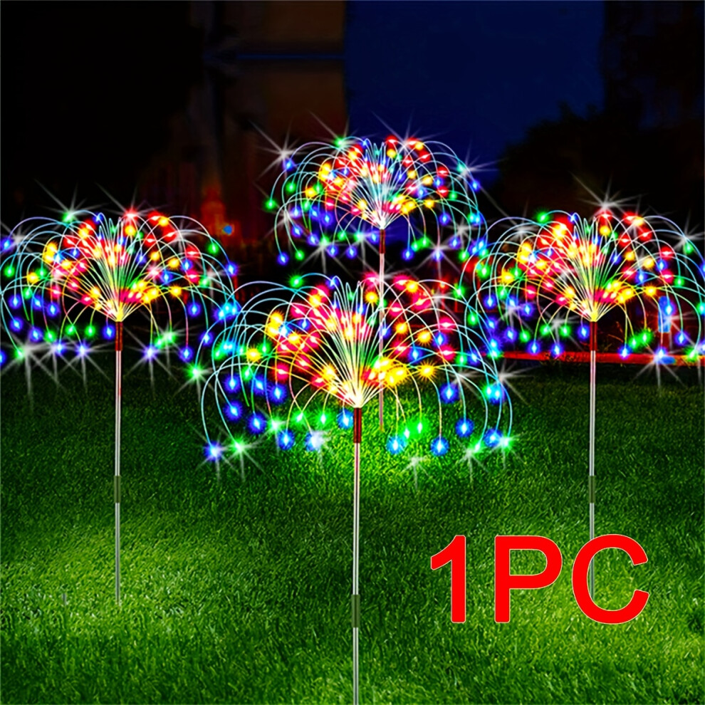 (Multicolor, 60LED(8Modes)) 300LED Solar Garden Firework Lights Outdoor Waterproof 200LED Sparklers Solar Lights