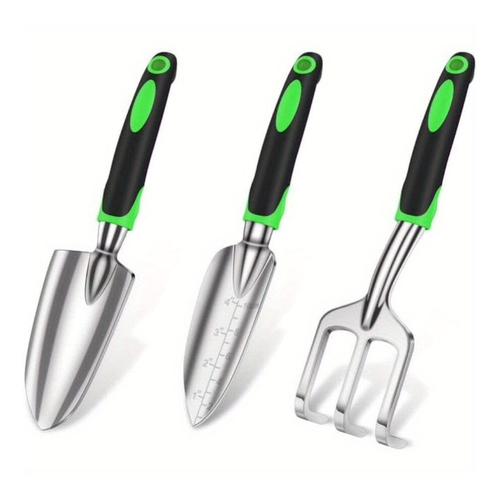 (Green 3 Piece) 8pcs Garden Tool Set, Heavy Duty And Lightweight Aluminium Alloy Tools-image-OPC-PDK7KYX-NEW