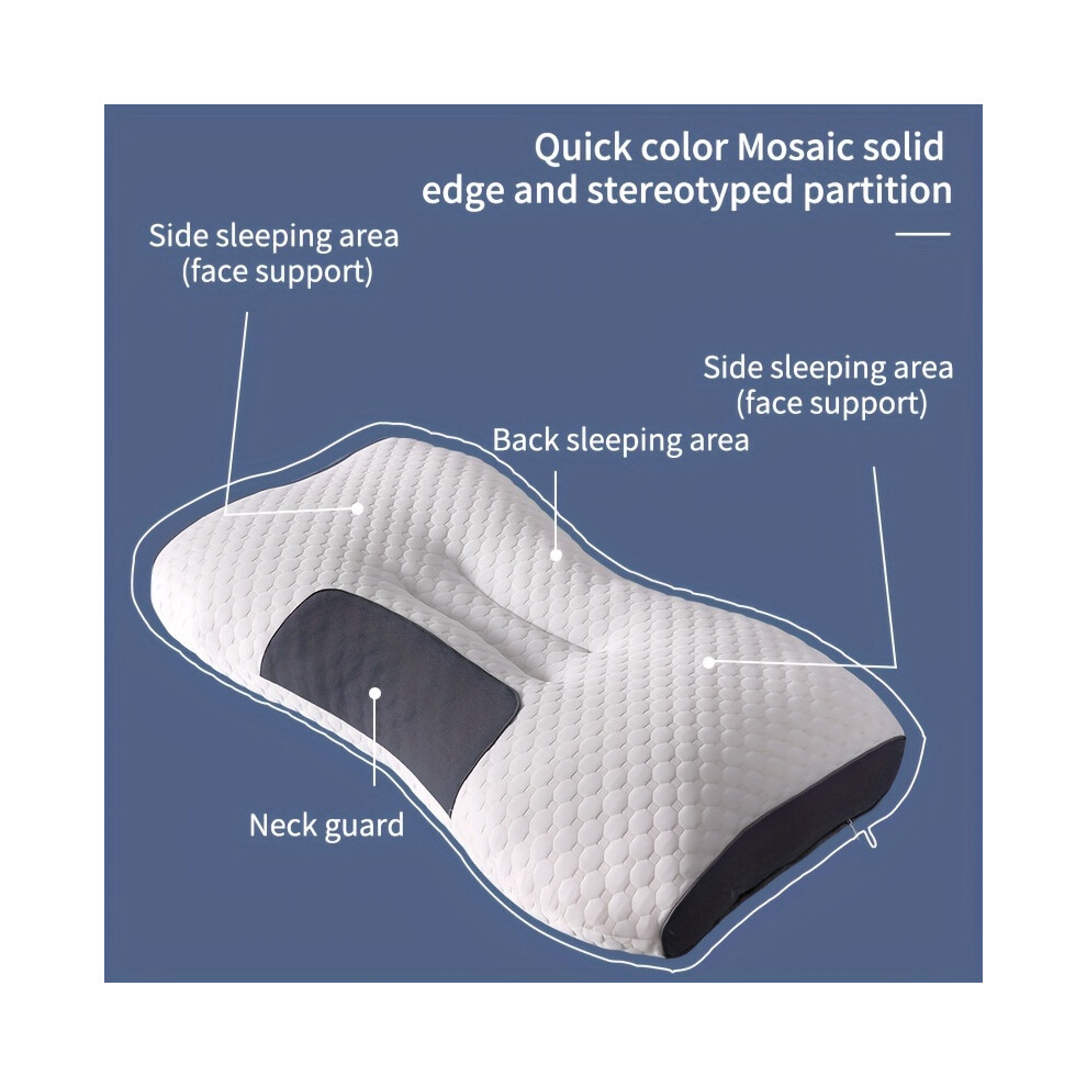 (Knitted Antibacterial Neck Guard, 1pc) 1pc Knitted Neck Pillow For Adults To Help Sleep Soft, Adjustable Ergonomic Orthopedic Contour Support Pillow, Removable Cover