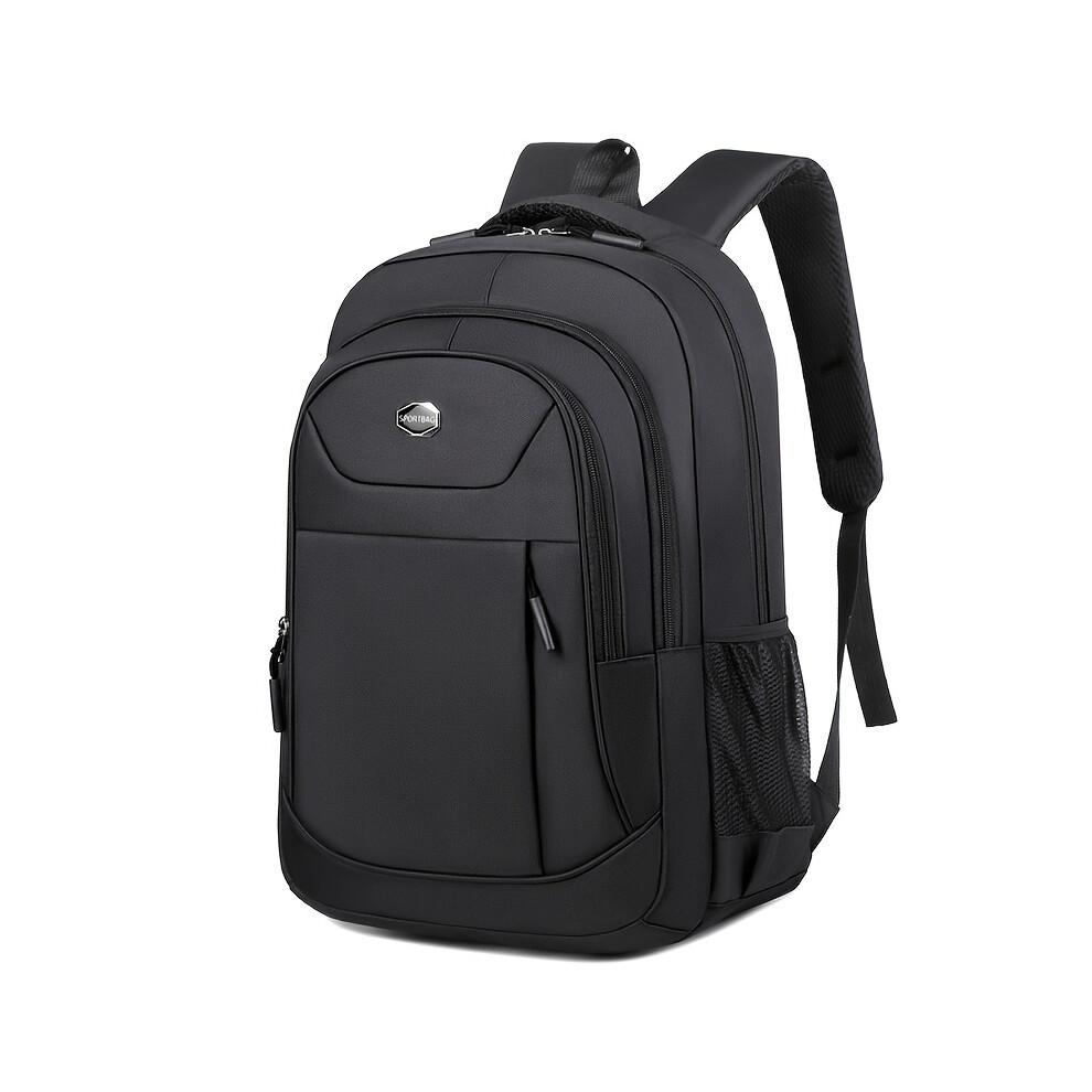 (Black) Men's Waterproof Backpack, Business Travel Large Capacity New Year's Casual Computer Bag