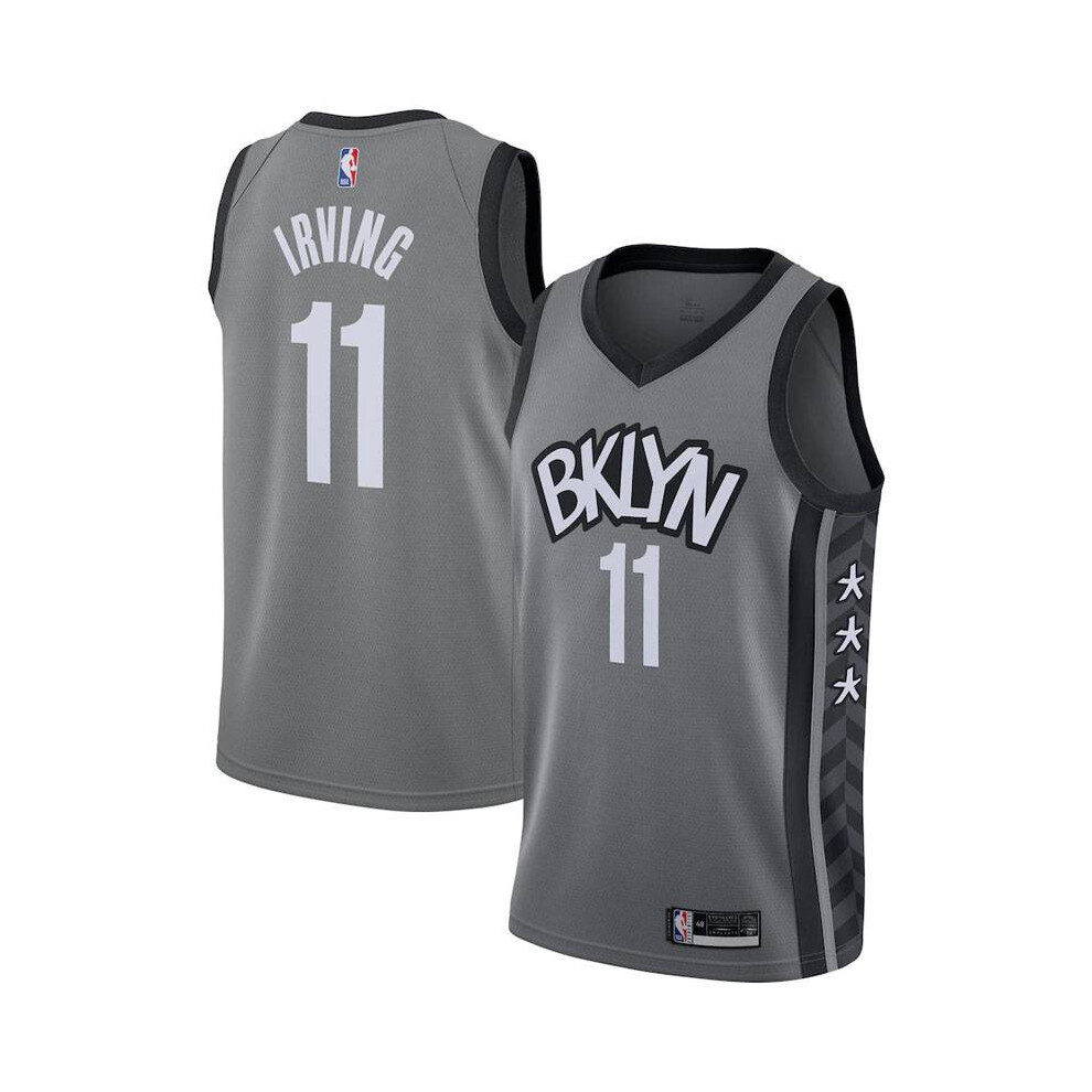 (Grey-11, 2XL) 2022 NBA Jersey Brooklyn Nets No.11 Irving Classic Jersey Sports Vest Commemorative Edition Plus Size Unisex