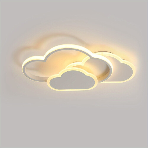 1pc Creative Cloud Shape Ceiling Light, LED Ceiling Light, Home Decoration Ceiling Light, Acrylic White Ceiling Light