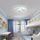 1pc Creative Cloud Shape Ceiling Light, LED Ceiling Light, Home Decoration Ceiling Light, Acrylic White Ceiling Light 9