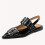 Women's Solid Color Trendy Sandals, Ankle Buckle Strap Lightweight Soft Sole Shoes, Point Toe Buckle Belt Shoes 1