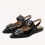 Women's Solid Color Trendy Sandals, Ankle Buckle Strap Lightweight Soft Sole Shoes, Point Toe Buckle Belt Shoes 2