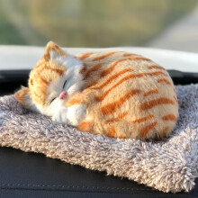 (Yellow) Cat That Meows When Touched,Simulation Cat, Plush Doll,Simulation Cute Pet