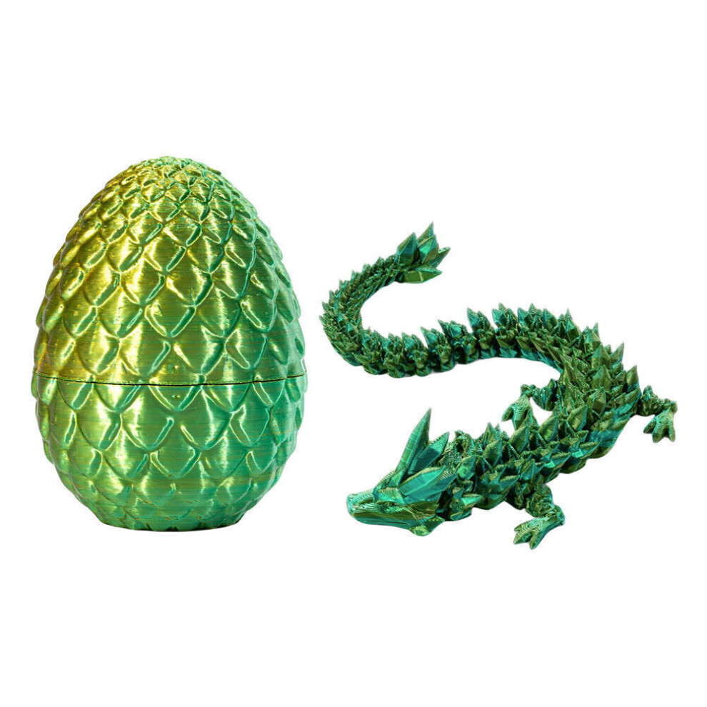 Photos - Action Figures / Transformers  Surprise Dragon Egg Articulating Gemstone Dragon Toy - 3D Printed Dragons(Laseryellow green)