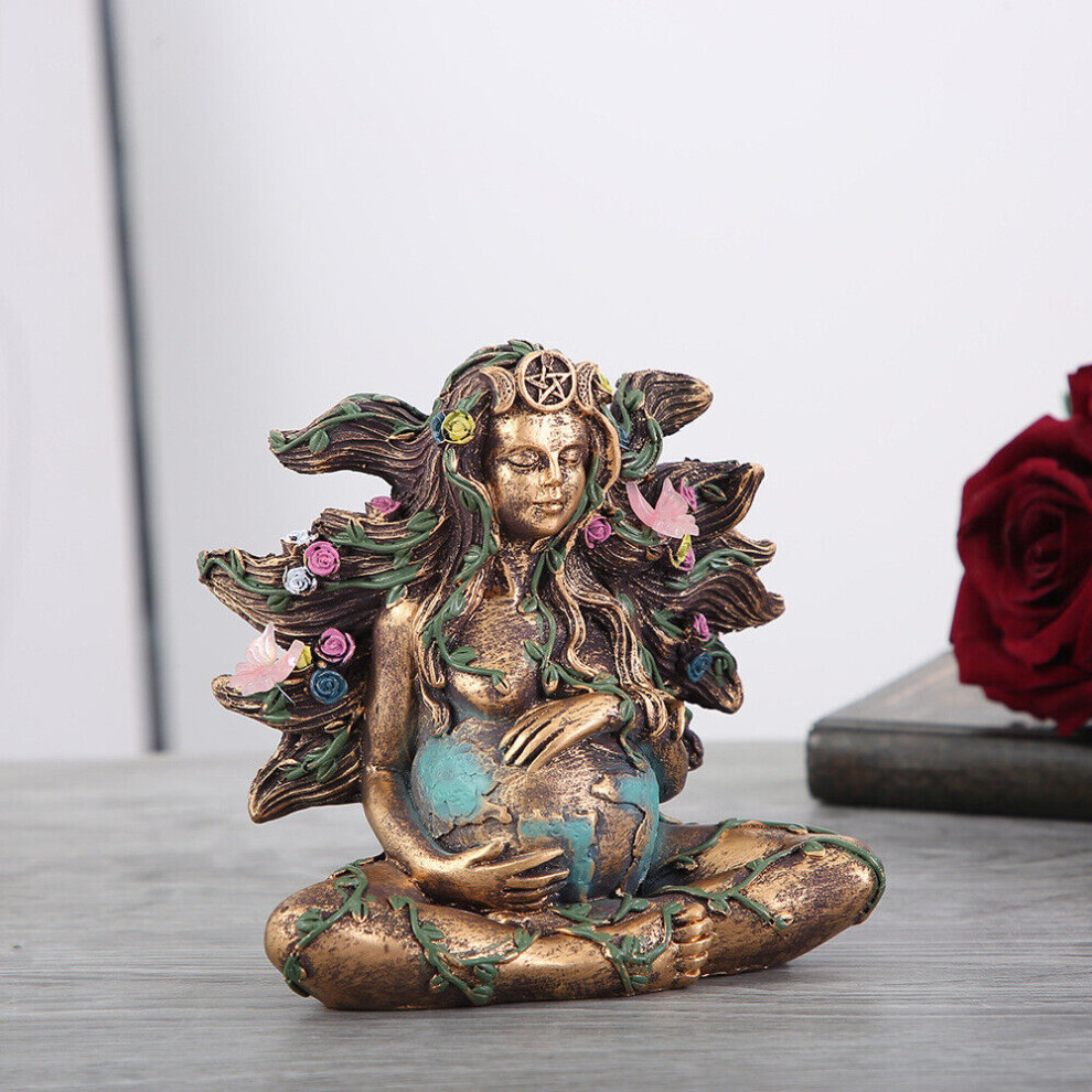 Bghone Mother Earth Goddess Statue Gaia Resin Figurine Garden Ornament Decor Gift