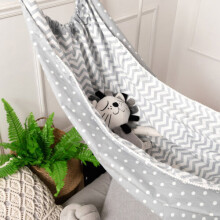 (Grey Wave) Portable Newborn Baby Hammock Indoor Outdoor Swing Hanging Crib Infant Sleep Bed
