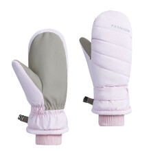 (Purple) Thick Warm Ski Snowboard Mittens Windproof Waterproof Winter Gloves Women Men