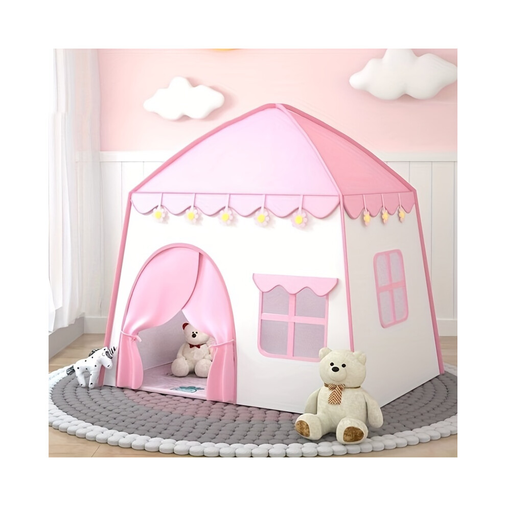 (Pink) Children's Tent Indoor Playhouse Princess Girls Boys Baby Toys Kids Home House Fantasy Small Castle