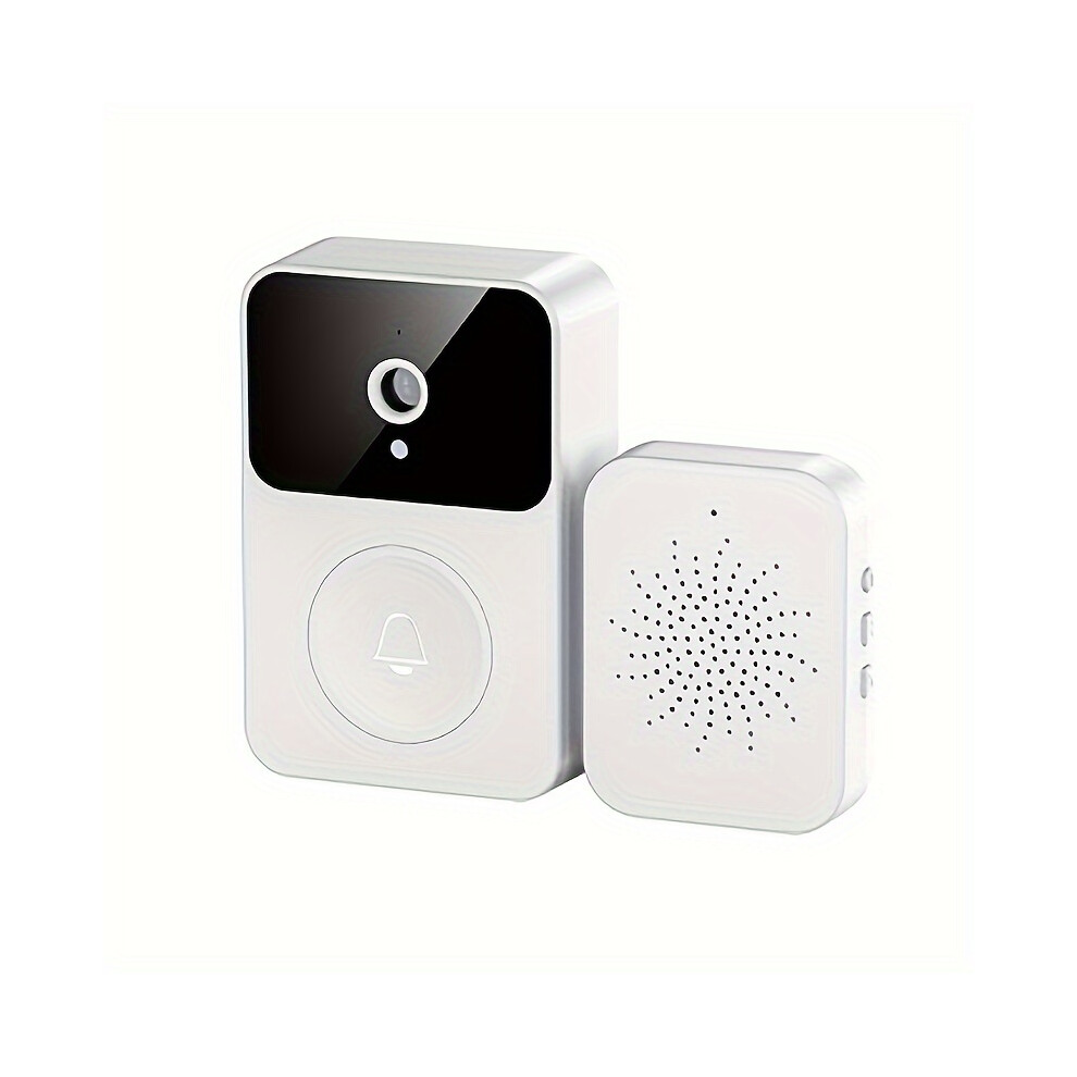 (White) Intelligent Visual Doorbell Home Intercom Hd Night Vision Wifi Rechargeable Security Door Doorbell 9448871698017