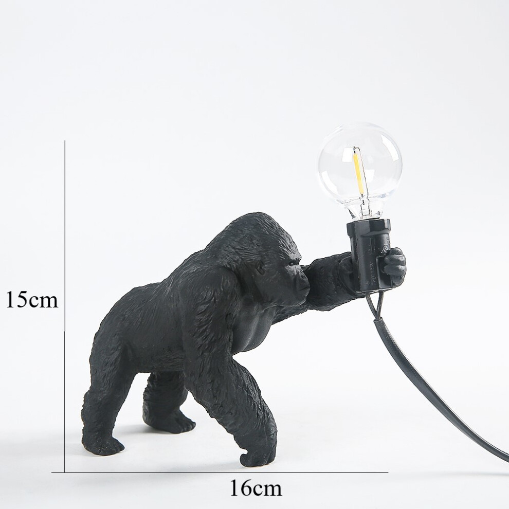 (BLying down (black)) Gorilla table lamp interior decoration Internet celebrity ornaments night light cross-border hot selling animal table lamp-image-OPC-PDKBGM5-NEW