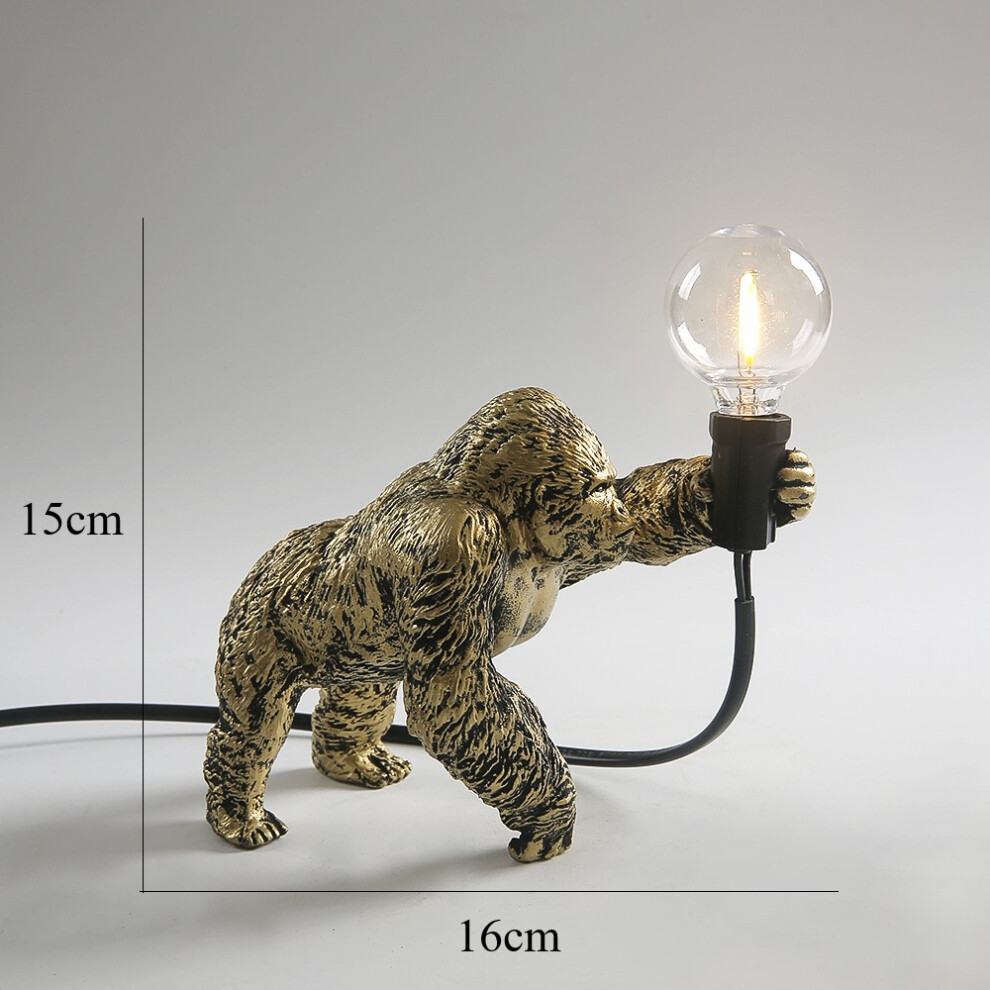 (Lying down) Resin Decorative Table Lamp King Kong Gorilla Cross-border Popular Indoor Night Light Creative Crafts Animal Table Lamp