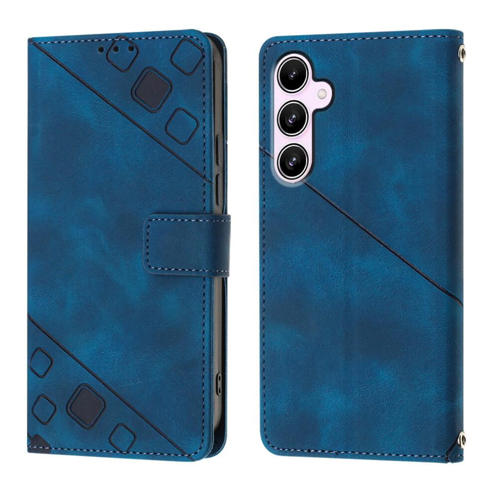 Gangxun (Blue) Case For Samsung Galaxy A55 5G Magnetic Leather Wallet Flip Cover Card Holder Blue