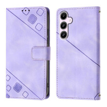 (Purple) Case For Samsung Galaxy A55 5G Magnetic Leather Wallet Flip Cover Card Holder