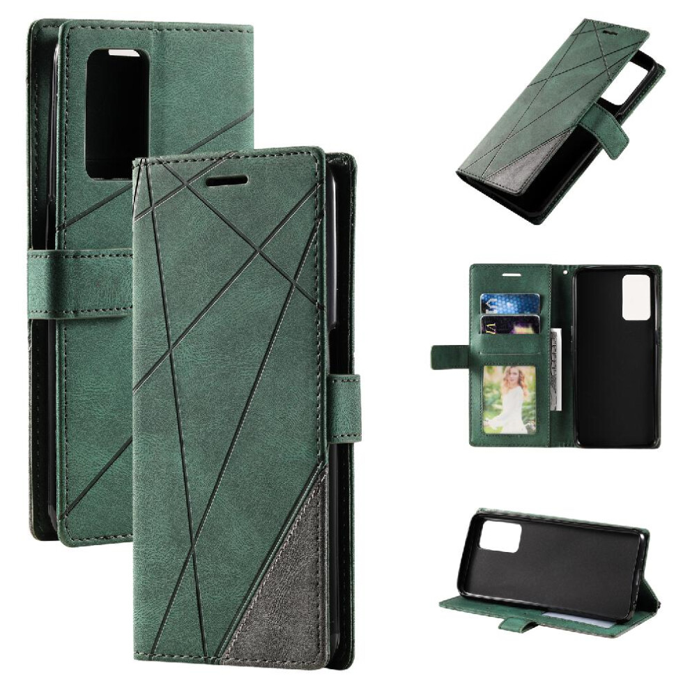 (Green) Case For Oppo A54 4G/A16/A55 5G Shockproof Card Holder Kickstand Magnetic Pu Leather Wallet Flip Folio Green 764762587130