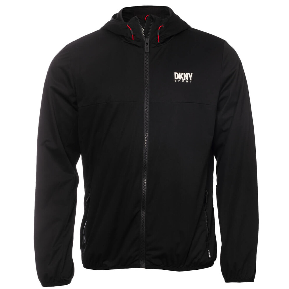 (XL, Black) DKNY Mens Westport Lightweight Breathable Stretch Water Repellent Jacket