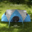 Outsunny Outsunny 3000mm Waterproof Camping Tent w/ Porch & Sewn in Groundsheet, Blue 5