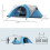 Outsunny Outsunny 3000mm Waterproof Camping Tent w/ Porch & Sewn in Groundsheet, Blue 2