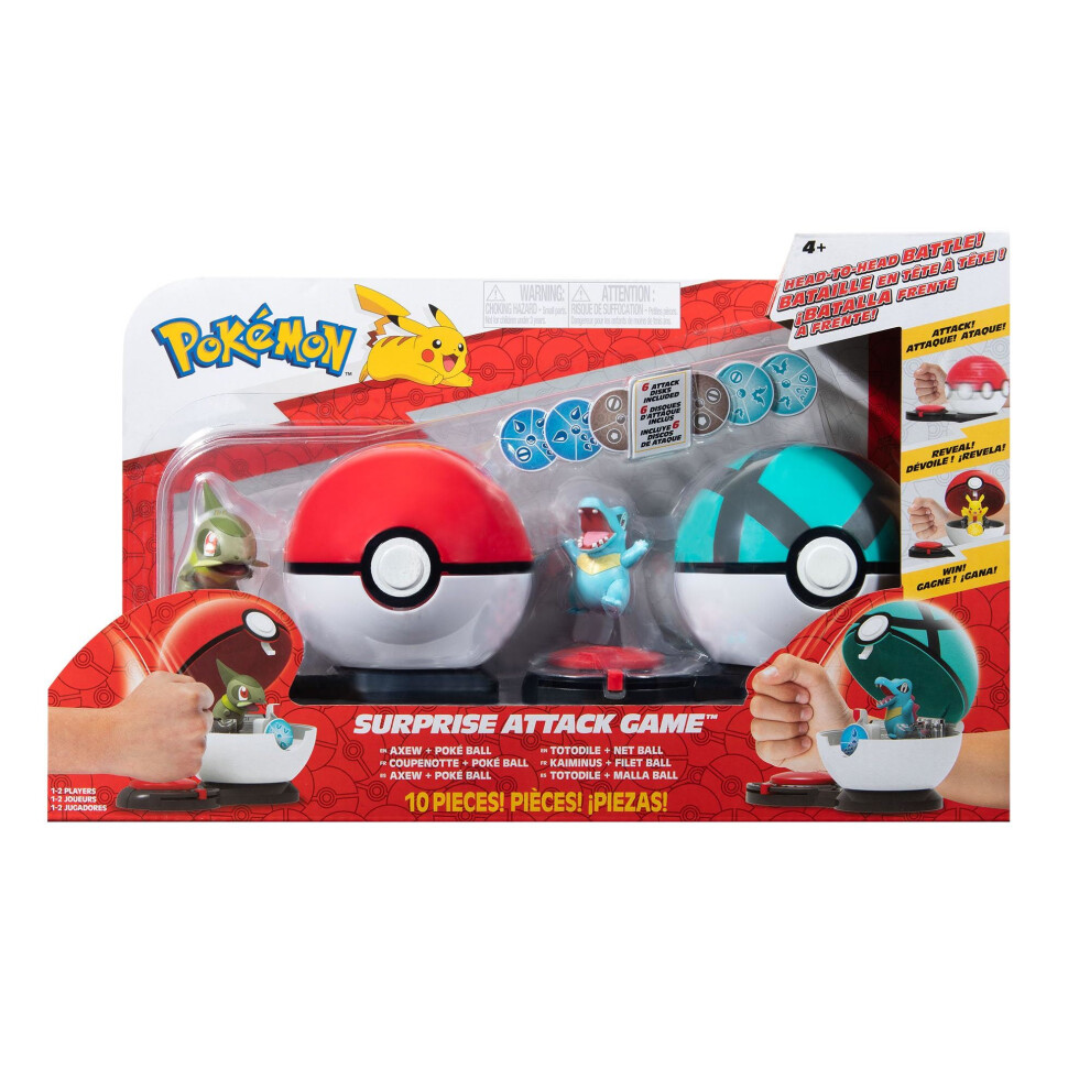 Pokemon - Surprise Attack Game (Axew + Poke Ball, Treeko + Net Ball) /Toys