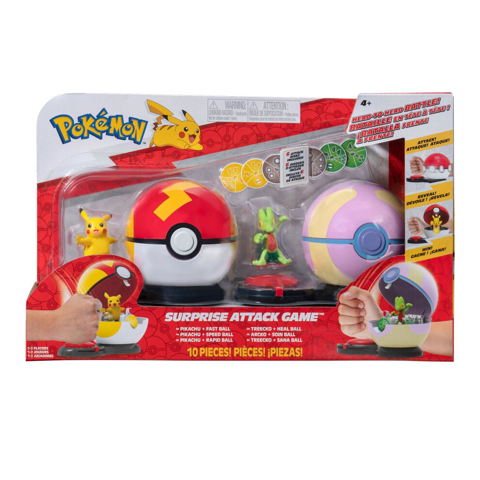 Pokemon - Surprise Attack Game (Pikachu + Fast Ball, Treeko + Heal Ball) /Toys