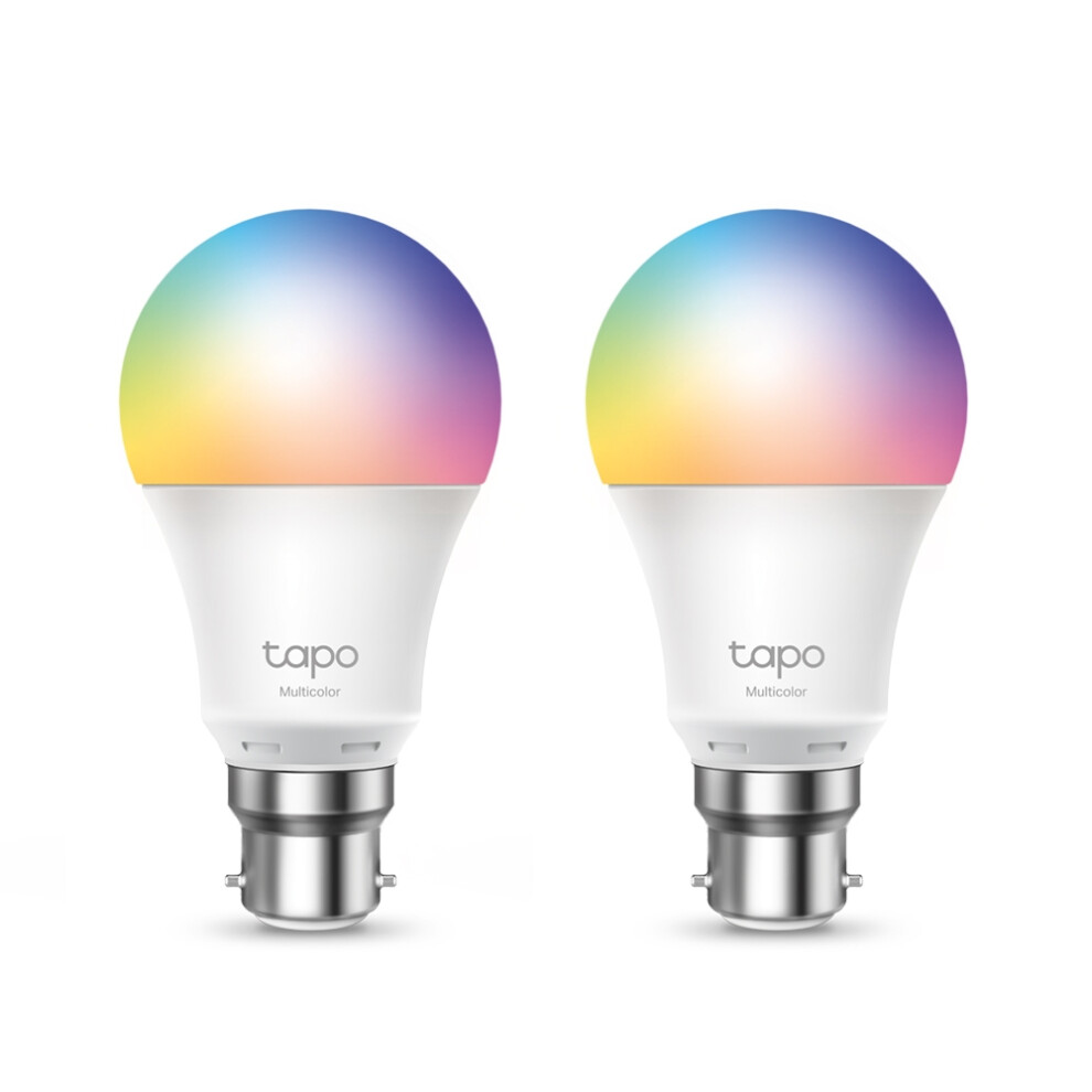 D-Link Tapo L530b - Led Light Bulb - B22 - 8.7 W (Equivalent 60 W) - Class F - 16 Million Colours - 2500-6500 K (Pack Of 2)