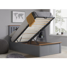 Single Grey Ottomam Bed 3FT Storage Bed Frame Birlea Phoenix